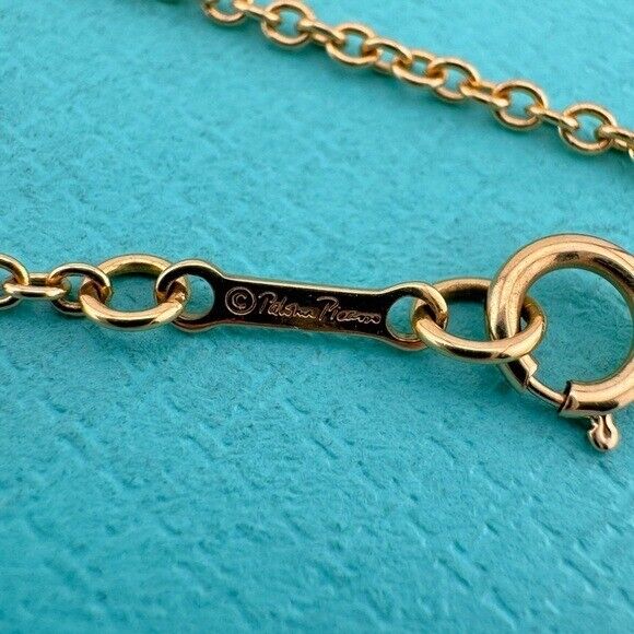 RARE Tiffany & Co. Lapis Lazuli Villa Paloma Palm Necklace 18k Yellow Gold 30"