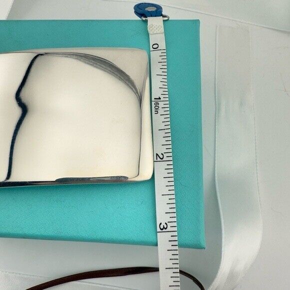 Vintage Tiffany & Co. Elsa Peretti Business Card Holder Necklace on 31" Leather