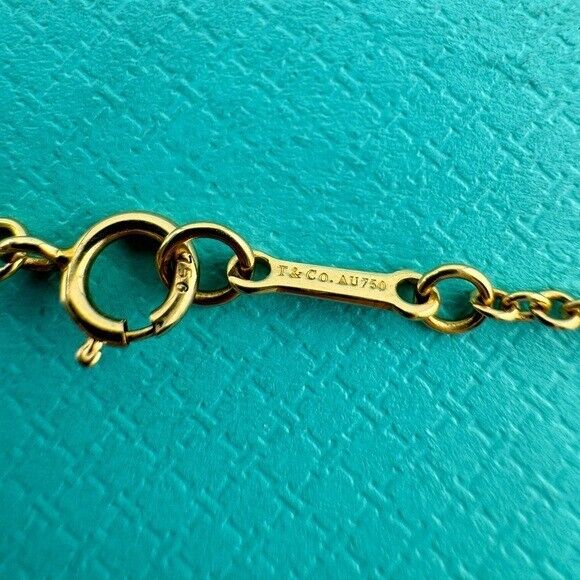 RARE Tiffany & Co. Lapis Lazuli Villa Paloma Palm Necklace 18k Yellow Gold 30"