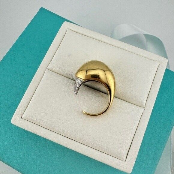 RARE Vtg. Peretti Tiffany & Co. Claw Talon Ring in 18k with Platinum & Diamonds