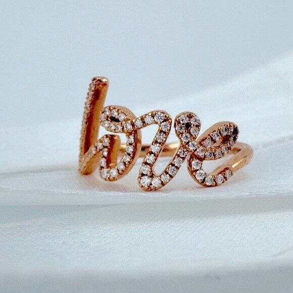 Tiffany & Co. 18k Graffiti Love Pave Diamond Ring in Rose Gold Paloma Picasso 6