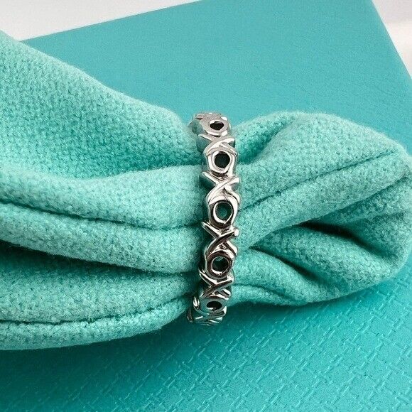 RARE Tiffany & Co. 18k Diamond Paloma Picasso XO Ring Size 4.5