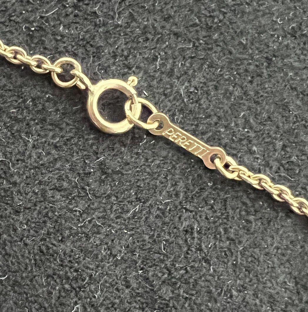 RARE Tiffany & Co. Mesh Necklace with Diamonds Elsa Peretti 18k Yellow Gold