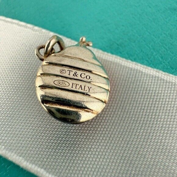 Retired Tiffany & Co. Red Lady Bug Charm Pendant Sterling Silver Enamel