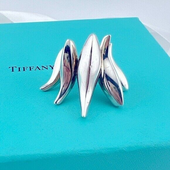 RARE Tiffany & Co. Frank Gehry Five Fish Ring Sterling Silver Size 5