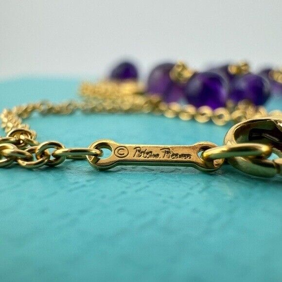 RARE Tiffany & Co. Goldoni Quadruplo Amethyst 34" Necklace Paloma Picasso 26g