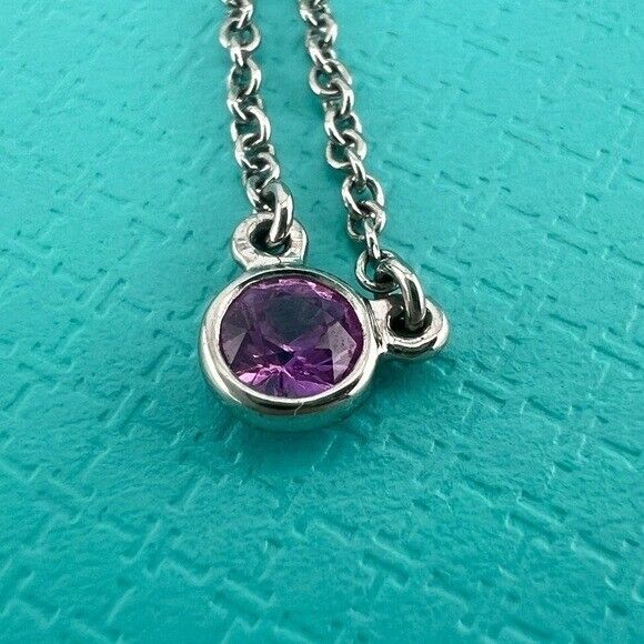 Tiffany & Co. Platinum Pink Sapphire Colors by the Yard Necklace