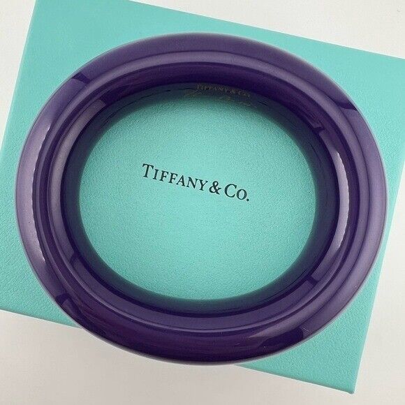 RARE Tiffany & Co. Elsa Peretti Purple Doughnut Lacquer Bangle
