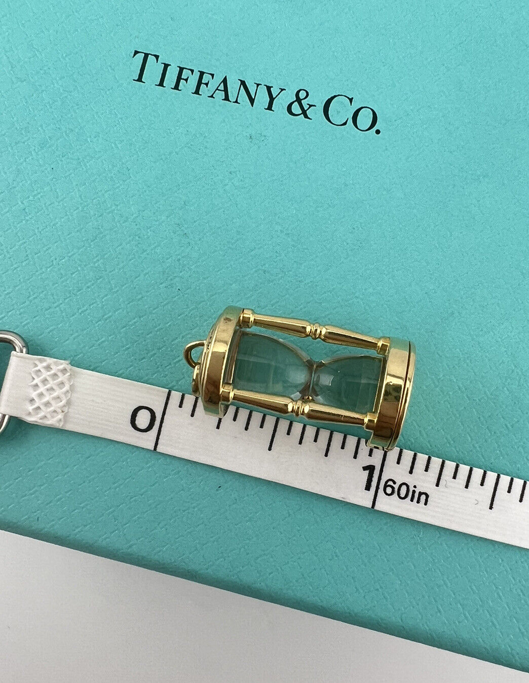 SUPER RARE Tiffany & Co. Crystal Hourglass Charm 18k and Rock Crystal