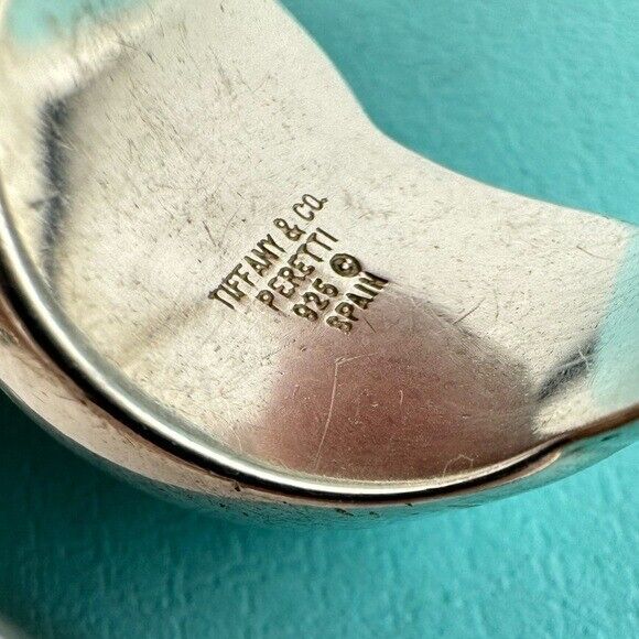 RARE Vtg. Tiffany & Co. Snail Cocktail Ring Elsa Peretti Sterling Silver