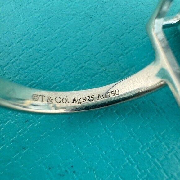 Return to Tiffany & Co. Blue Topaz Love Bug Sparkler Ring Size 8