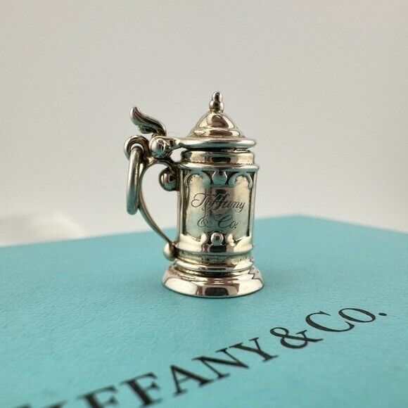 RARE Tiffany & Co. Beer Stein Cup Charm Sterling Silver