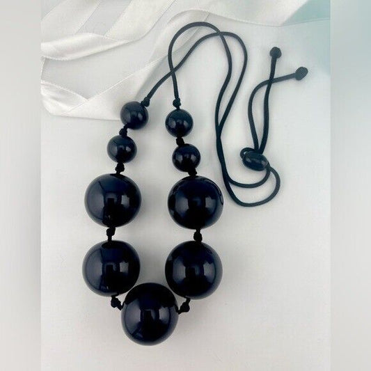 Tiffany & Co. Elsa Peretti Sphere Necklace in Blue Lacquered Japanese Hardwood