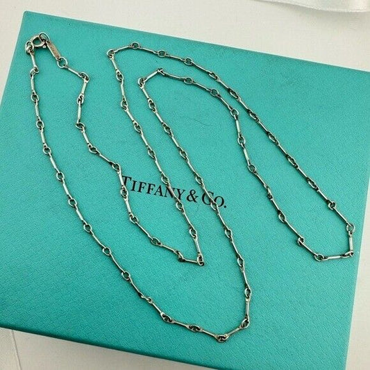 RARE Tiffany & Co. Bone Link Chain 24" Necklace Sterling Silver