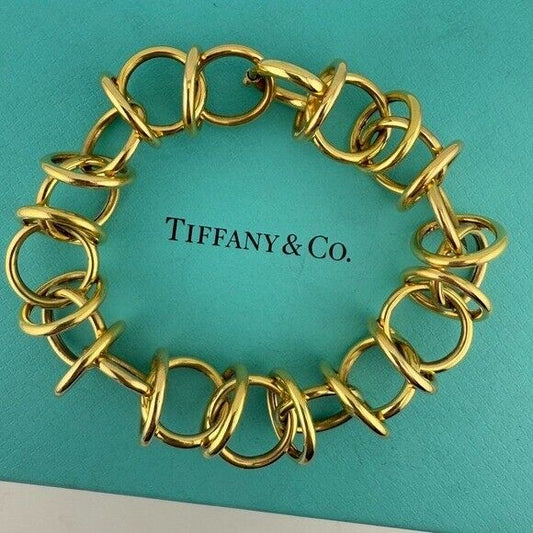 Vintage Tiffany & Co. 18k Paloma Picasso Circles Bracelet in Yellow Gold 34g