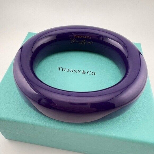 RARE Tiffany & Co. Elsa Peretti Purple Doughnut Lacquer Bangle