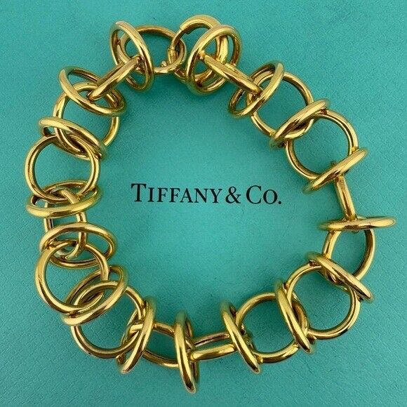 Vintage Tiffany & Co. 18k Paloma Picasso Circles Bracelet in Yellow Gold 34g