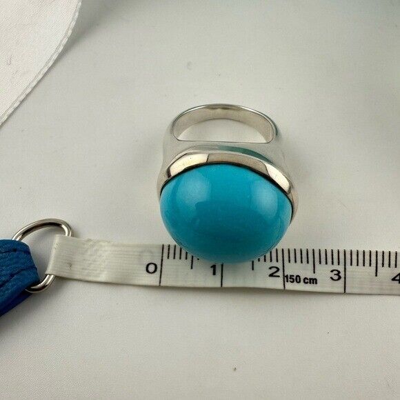 RARE Tiffany & Co. 19mm Turquoise Cabochon Ring by Elsa Peretti