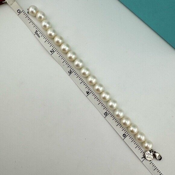 RARE Tiffany & Co. Ziegfeld 9-10mm Pearl Bracelet Sterling Silver