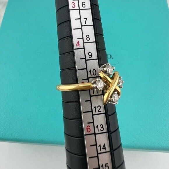 Tiffany & Co. Schlumberger Lynn Diamond Ring Two Tone: 18k, Platinum Size 5