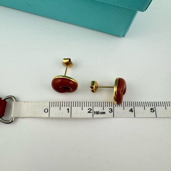 RARE Vintage Tiffany & Co. Jasper Eternal Circle Earrings 18k Yellow Gold
