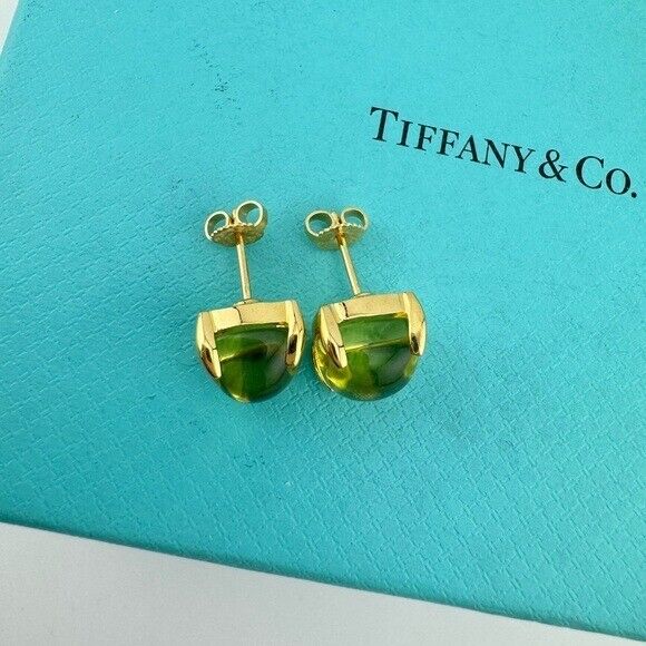 SUPER RARE Tiffany & Co. XL Lemon Quartz Sugar Stack Earrings 18k Yellow Gold