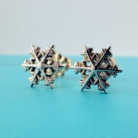 RARE Tiffany & Co. Snowflake Earrings Sterling Silver