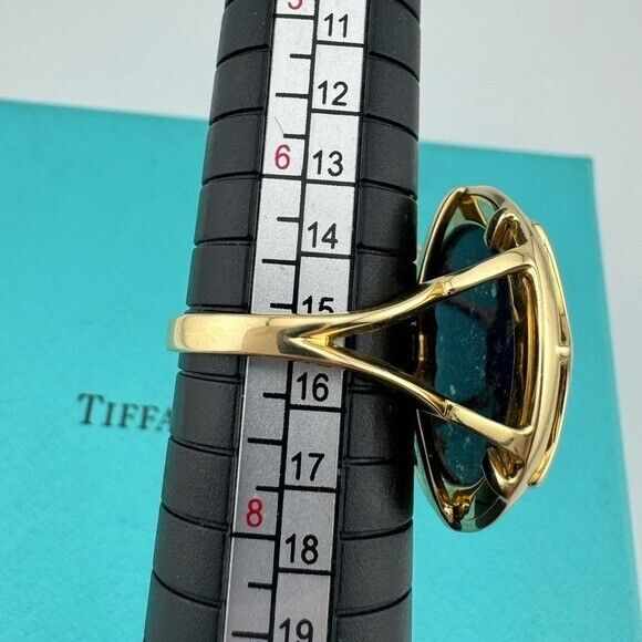 RARE Tiffany & Co. 18k Paloma's. Zellige Cocktail Ring with Lapis Lazuli Size 7